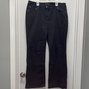 Dana Buchman Signature Bootcut Jeans Black Denim Mid Rise